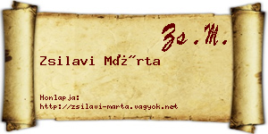 Zsilavi Márta névjegykártya